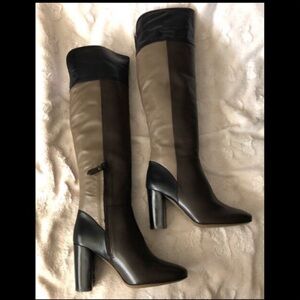 Tory Burch Black and Brown Heeled Boots